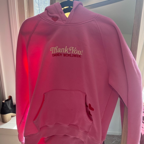 "Quality Time" Oversized Lux Hoodie in Pink - Picture 5 of 8